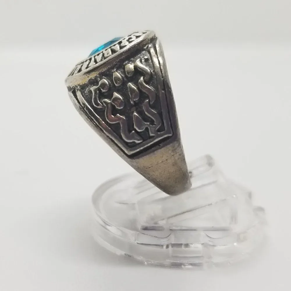 Silver Blue Stone Ring - Picture 3 of 5